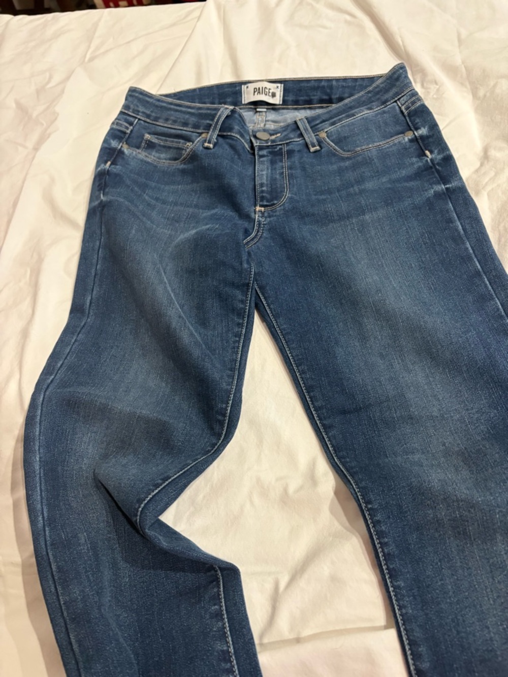 PAIGE Women's Blue Skinny Jeans